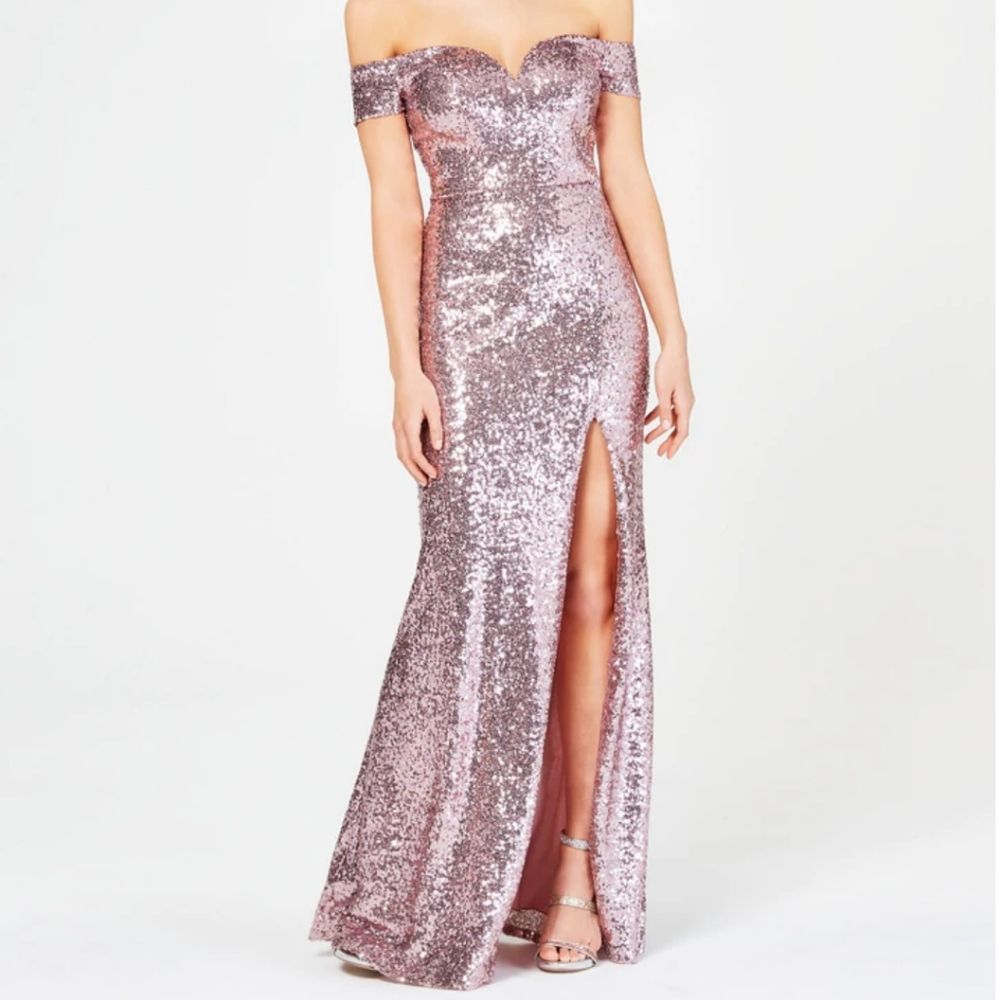 Rose Gold Sequined Gown